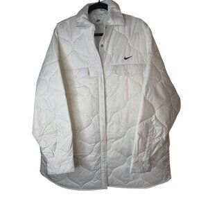 NWT Nike XL White Quilted Oversized Fit Jacket Repel & Synthetic Fill Technology
